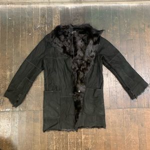 Audrey Talbott Black Fox Fur Jacket Size S